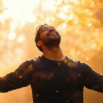 Joyful Young African American Man in Wheelchair Embracing Freedom and Grace